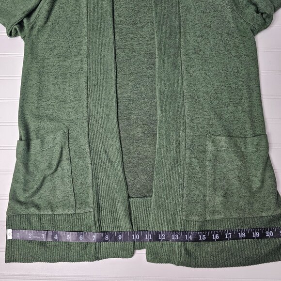 Bobeau Women's Green Open Front Long Sleeve Lightweight Cardigan Size PS NWT - Picture 13 of 15